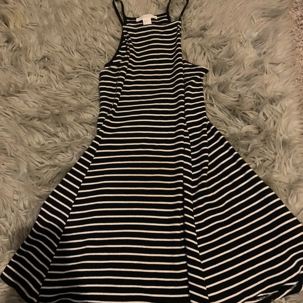 Cute black and white stripe dress.